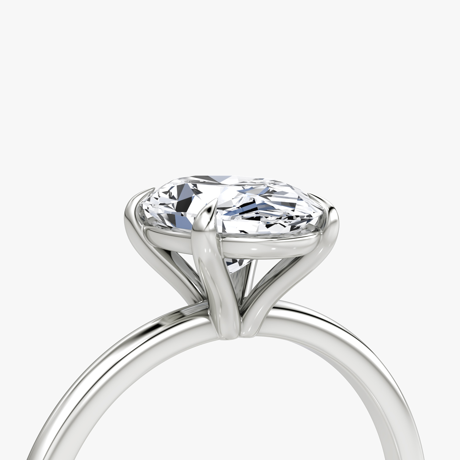0.5ct diamond engagement ring in white gold | KLENOTA